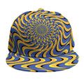 Blue And Yellow Motion Illusion Print Snapback Cap
