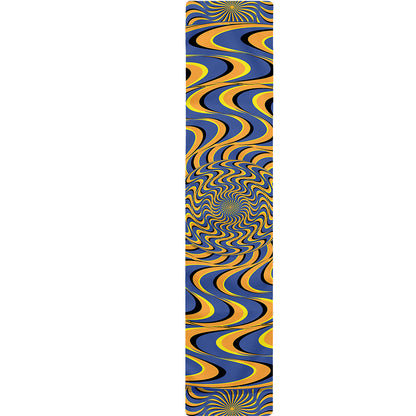 Blue And Yellow Motion Illusion Print Table Runner