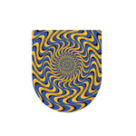 Blue And Yellow Motion Illusion Print Toilet Lid Cover