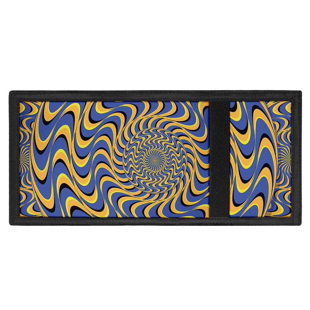 Blue And Yellow Motion Illusion Print Trifold Wallet