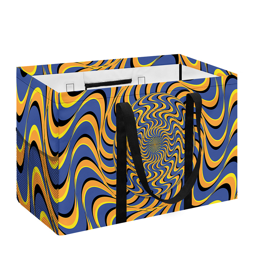 Blue And Yellow Motion Illusion Print Utility Tote Bag
