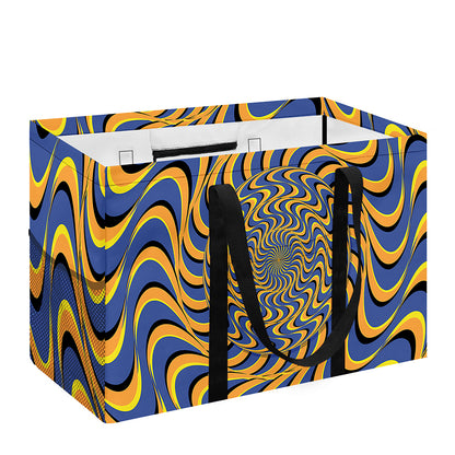 Blue And Yellow Motion Illusion Print Utility Tote Bag