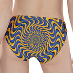 Blue And Yellow Motion Illusion Print Women's Panties