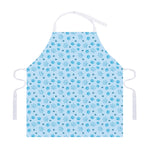 Blue Animal Paw Pattern Print Adjustable Apron