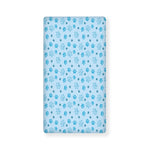 Blue Animal Paw Pattern Print Baby Crib Sheet