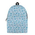 Blue Animal Paw Pattern Print School Backpack