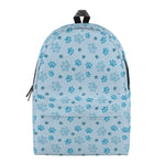 Blue Animal Paw Pattern Print Backpack