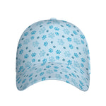 Blue Animal Paw Pattern Print Baseball Cap