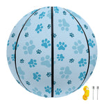 Blue Animal Paw Pattern Print Basketball