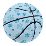 Blue Animal Paw Pattern Print Basketball