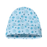Blue Animal Paw Pattern Print Beanie