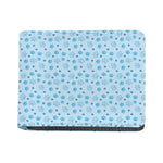 Blue Animal Paw Pattern Print Bifold Wallet