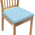 Blue Animal Paw Pattern Print Chair Cushion Cover