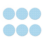 Blue Animal Paw Pattern Print Coaster Set