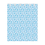 Blue Animal Paw Pattern Print Curtain