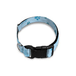 Blue Animal Paw Pattern Print Dog Collar