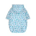 Blue Animal Paw Pattern Print Dog Zip Up Hoodie