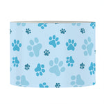Blue Animal Paw Pattern Print Drum Lamp Shade