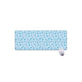 Blue Animal Paw Pattern Print Extended Mouse Pad