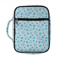 Blue Animal Paw Pattern Print Front Pocket Bible Bag