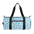 Blue Animal Paw Pattern Print Gym Bag