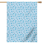 Blue Animal Paw Pattern Print House Flag