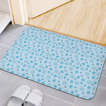 Blue Animal Paw Pattern Print Indoor Door Mat