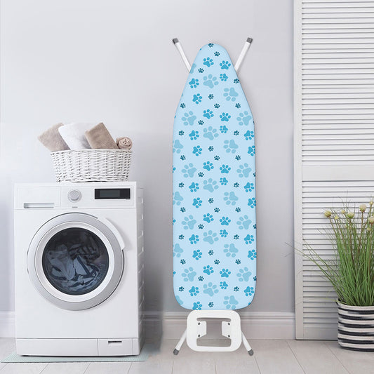 Blue Animal Paw Pattern Print Ironing Board Cover