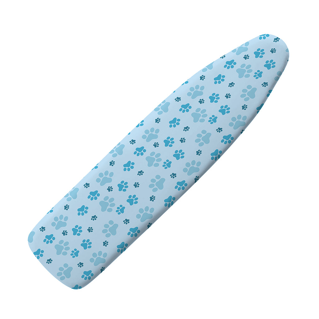 Blue Animal Paw Pattern Print Ironing Board Cover