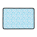 Blue Animal Paw Pattern Print Kitchen Mat