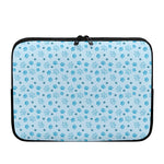 Blue Animal Paw Pattern Print Laptop Sleeve