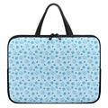 Blue Animal Paw Pattern Print Laptop Sleeve With Handle