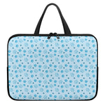 Blue Animal Paw Pattern Print Laptop Sleeve With Handle