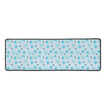 Blue Animal Paw Pattern Print Long Kitchen Mat