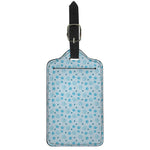 Blue Animal Paw Pattern Print Luggage Tag