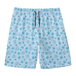 Blue Animal Paw Pattern Print Men's Swim Trunks