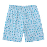 Blue Animal Paw Pattern Print Men's Swim Trunks
