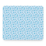 Blue Animal Paw Pattern Print Mouse Pad