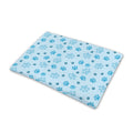 Blue Animal Paw Pattern Print Pet Cooling Mat Cover