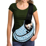 Blue Animal Paw Pattern Print Pet Sling Carrier