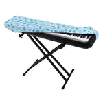 Blue Animal Paw Pattern Print Piano Keyboard Cover