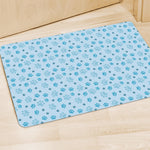 Blue Animal Paw Pattern Print Polyester Doormat