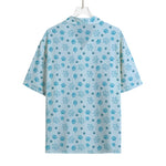 Blue Animal Paw Pattern Print Rayon Hawaiian Shirt