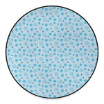 Blue Animal Paw Pattern Print Round Floor Mat