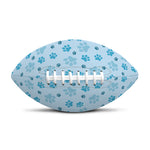Blue Animal Paw Pattern Print Rugby Ball