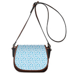 Blue Animal Paw Pattern Print Saddle Bag