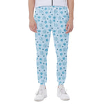 Blue Animal Paw Pattern Print Scuba Joggers