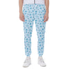 Blue Animal Paw Pattern Print Scuba Joggers