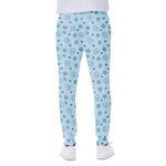 Blue Animal Paw Pattern Print Scuba Joggers