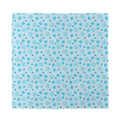 Blue Animal Paw Pattern Print Silk Bandana